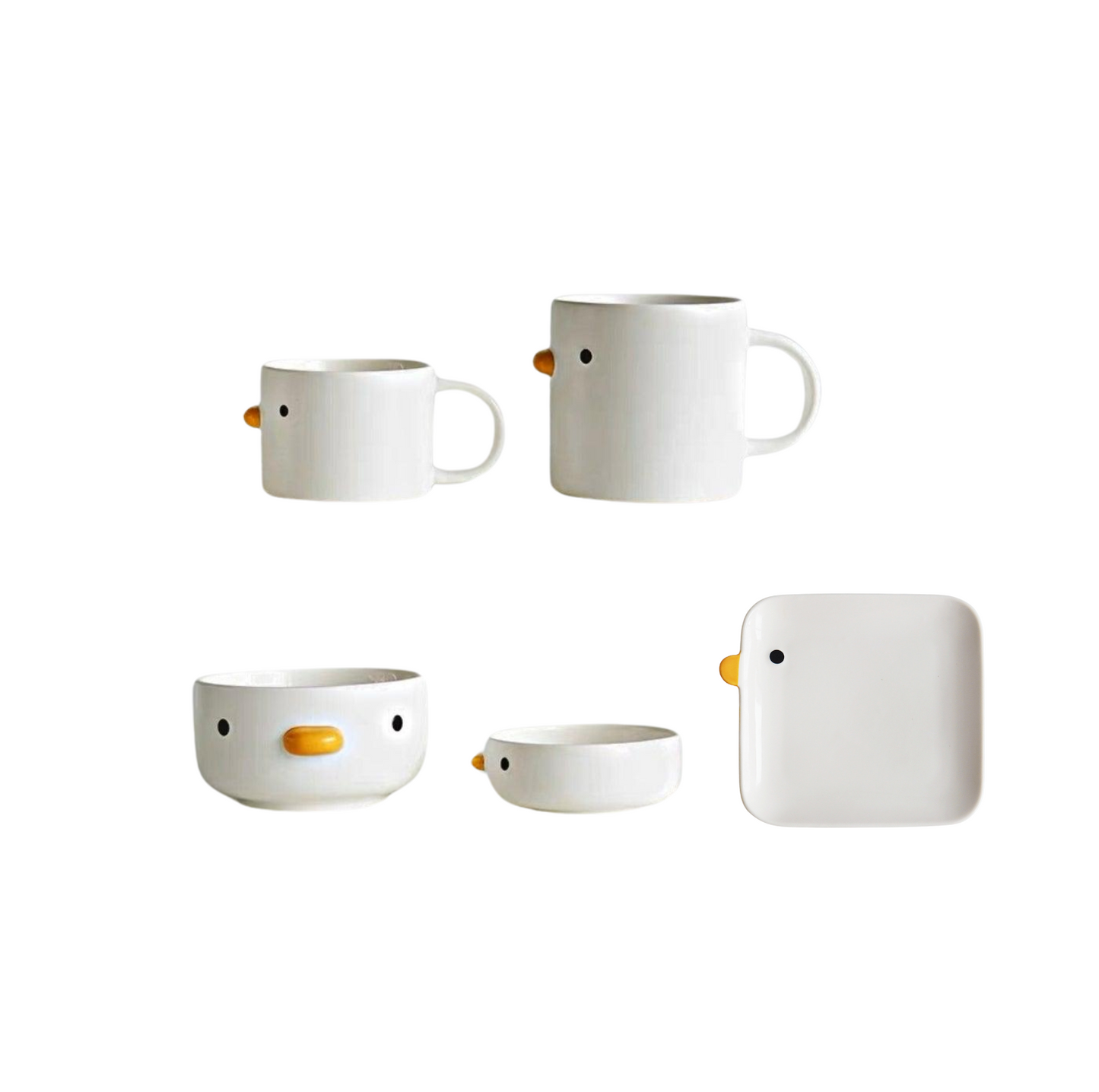 PURROOM Little Chicken Style Human Use Coffee Cup - Matches with Pet Bowls