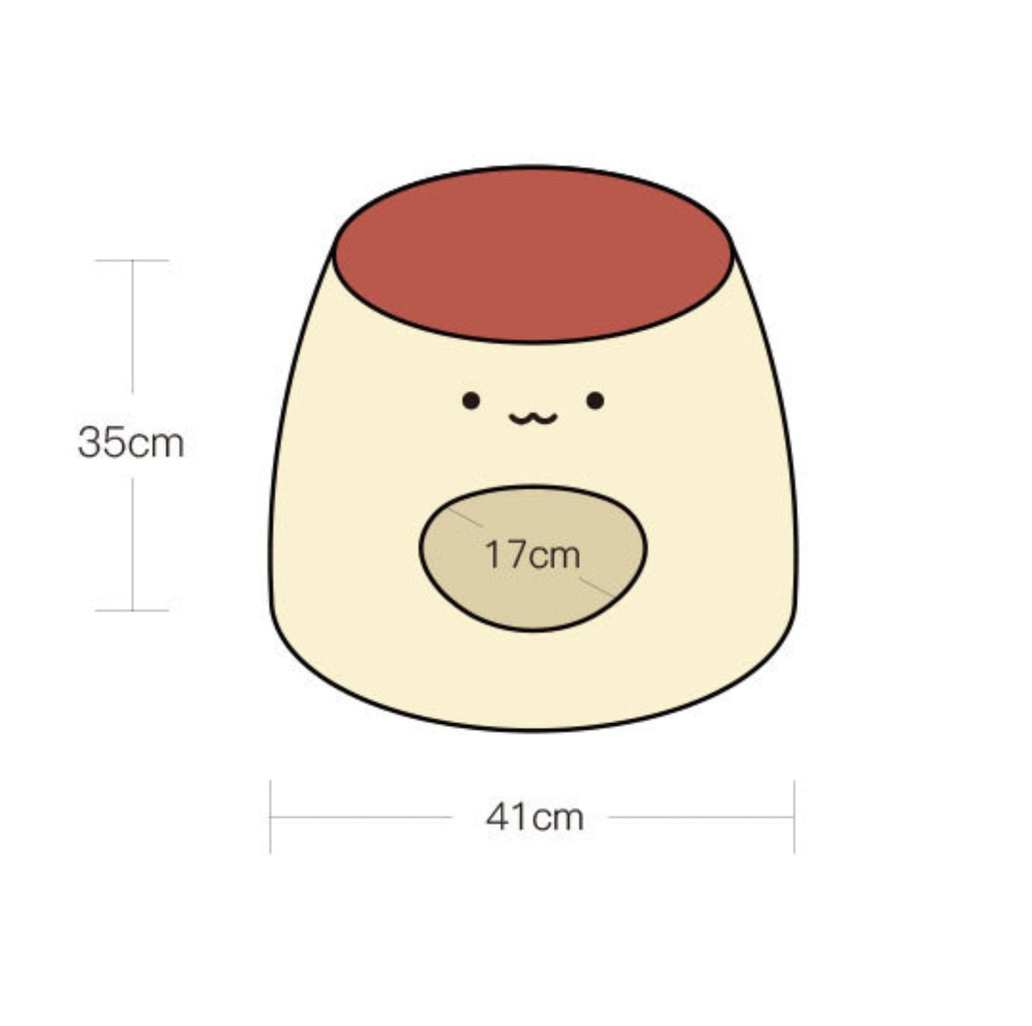 PURROOM Pudding-Shaped Plush Pet Bed